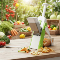 Ручная овощерезка с контейнером Измельчитель овощей SAFE SLICE MANDOLINE  Мультислайсер для овощей