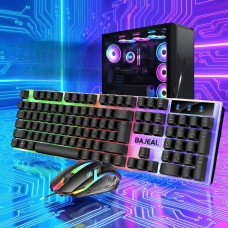 T350 игровая мембранная клавиатура и мышь, LED подсветка, проводной комплект для ПК