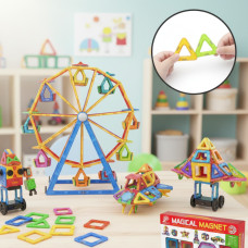 Конструктор детский магнитный Magical Magnet 3D, 98 деталей развивающий для детей