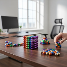 Разноцветный 5мм, 216 шариков, конструктор, магнитный конструктор
