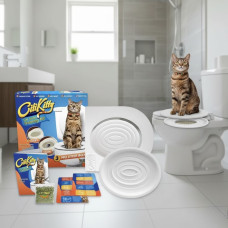 Набор для приучения кошек к унитазу накладка-лоток CitiKitty нс наполнителем в комплекте