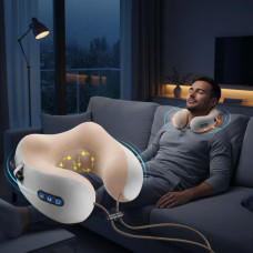 Массажная ортопедическая подушка для шеи U-shaped massage pillow