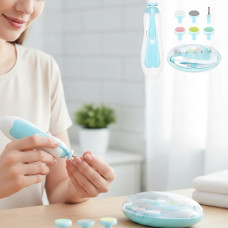 Машинка для ногтей электрическая 6 в 1 безопасная с насадками и LED подсветкой