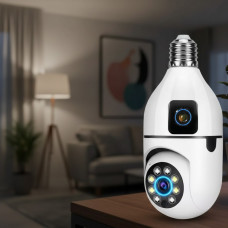 Камера Wi-Fi с креплением в патрон E27 ночное видение обнаружение движения двусторонняя связь подключение к