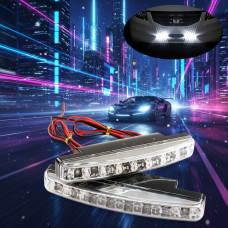 Автомобильные светодиодные лампы Дневные Ходовые Огни DRL 8 LED диодов