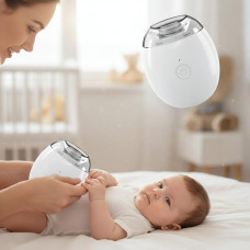 Портативная пилка для ногтей детей с LED подсветкой, тремя скоростями и безопасной тихой работой, USB зарядка