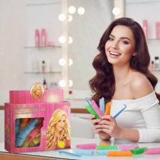 Спиральные бигуди мягкие 18 штук Magic Leverag разноцветные для волос