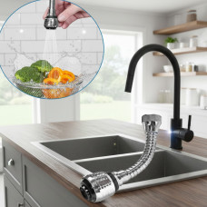 Насадка на кран Turbo Flex 360, шланг аэратор для смесителя, распылитель для экономии воды, экономайзер воды