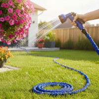 Шланг для полива MAGIC HOSE 45 м поливочный растягивающийся с распылителем, шланг для полива садовый