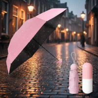 Міні парасолька складана механічна у футлярі Capsule Umbrella Парасоля жіноча маленька