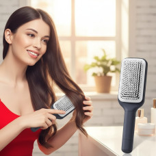 Расческа для волос с функцией самоочистки Hair Straightener AND LY-639, массажная щетка с выдвижными зубцами