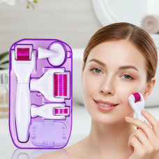 Мезороллер для лица и тела Derma Roller System 5 в 1 с титановыми иглами и насадками