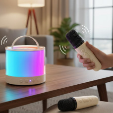 Караоке колонка с 2 микрофонами и подсветкой Bluetooth K52