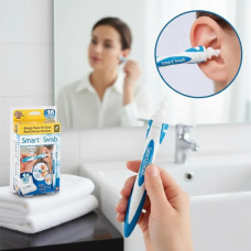 Силиконовый прибор для чистки ушей Swab, ухочистка с одноразовыми наконечниками 16 шт