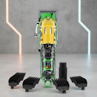 Профессиональная машинка для стрижки волос HAIR CUTTER LY-452 прозрачная с аккумулятором и LED-дисплеем