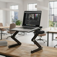 Многофункциональный стол для ноутбука раскладной трансформер Laptop Table T8 С Вентиляторами