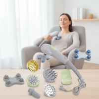 Ручной вибрационный массажер универсальный для всего тела Maxtop Magic Massager 8 в 1 Вибромассажер