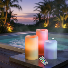 Светодиодный Набор свечей ночников LED светильник 3 свечи 12 цветов Luma Candles Color Changing