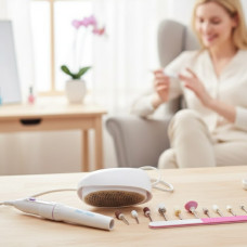 Маникюрно-педикюрный набор Pedi Mate 18 предметов, комплект пилок для пяток та фрезер и насадки
