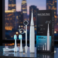 2 в 1 ультразвукова зубна щітка-скалер Electric Sonic Dental Scaler з дзеркалом і насадками для видалення