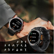 Смарт часы S100 LIGE мужские ударопрочные outdoor smartwatch с фонариком Bluetooth звонки пульсометр