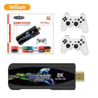 Игровая приставка Game Stick X3 Plus 8K ретро консоль HDMI беспроводной джойстик и пульт