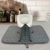 Сушарка для посуду Dish Drain Rack з килимком підставка для тарілок і чашок