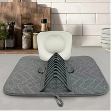 Сушилка для посуды Dish Drain Rack с ковриком подставка для тарелок и чашек