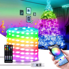 Гирлянда светодиодная 5 м RGB LED Bluetooth лента USB Dreamcolor для дома