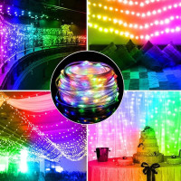 Гирлянда светодиодная 10 м RGB LED Bluetooth лента USB Dreamcolor для дома