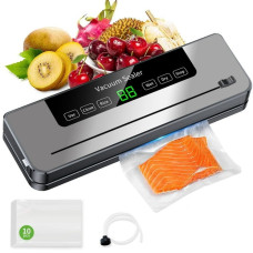 Вакуумный упаковщик для продуктов вакууматор бытовой с LED дисплеем для герметизации пищи