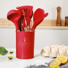Набор кухонных принадлежностей 12 предметов Kitchen Set силиконовый с подставкой