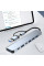 Хаб USB Type-C 7в1 адаптер для ноутбука ПК мультипортовий розгалужувач сірий