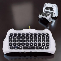 Клавиатура для геймпада PS5 DualSense Bluetooth chatpad с динамиком и аудио разъемом 3.5 мм белый