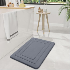Коврик для ванной 40×60 см антискользящий с памятью формы микрофибра серый