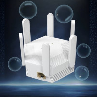 Підсилювач Wi-Fi сигналу WR56T репітер із 6 антенами до 300 Мбіт LAN порт білий