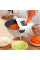 Овочерізка багатофункціональна Basket Vegetable Cutter з контейнером, кухонна тертка з насадками для нарізання овочів