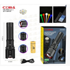 Ліхтарик ручний Bailong BL CB 2506 LED з 5 режимами світла, акумуляторний портативний ліхтар USB