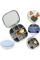 Скринька для прикрас із дзеркалом 10×10×3 см, дорожній органайзер для біжутерії компактний кейс