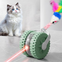 Іграшка для котів інтерактивна з лазером Interactive Pet Ball USB, автоматичний м'яч із датчиками руху