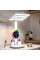 Настольная лампа KRX-104 RGB аккумуляторная с вентилятором 4 плафона и часами