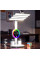 Настольная лампа KRX-104 RGB аккумуляторная с вентилятором 4 плафона и часами