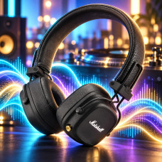 Бездротові накладні навушники Marshall Major IV Bluetooth зі складаною конструкцією, чорні