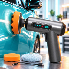 Полірувальна машинка для авто AND LY-987 акумуляторна ручна з 3 дисками USB