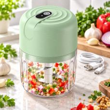 Портативний мініподрібнювач Portable Food Processor 250 мл із USB-заряджанням, зелений