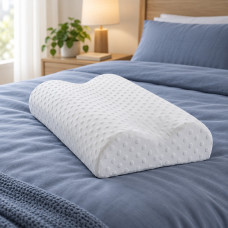 Подушка Memory Latex Pillow ортопедична з підтримкою шиї та голови 46 × 27 см з ефектом пам'яті