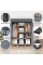 Шафа тканинна Storage Wardrobe 88130 складана 3 секції 8 полиць для одягу взуття та речей